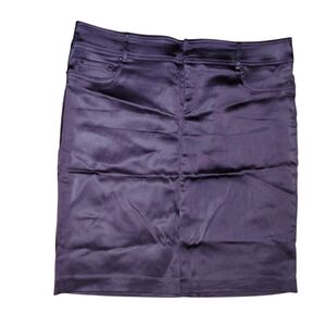 Vtg '99 Cache Skirt 12 Purple Knee Length Sateen Nwot